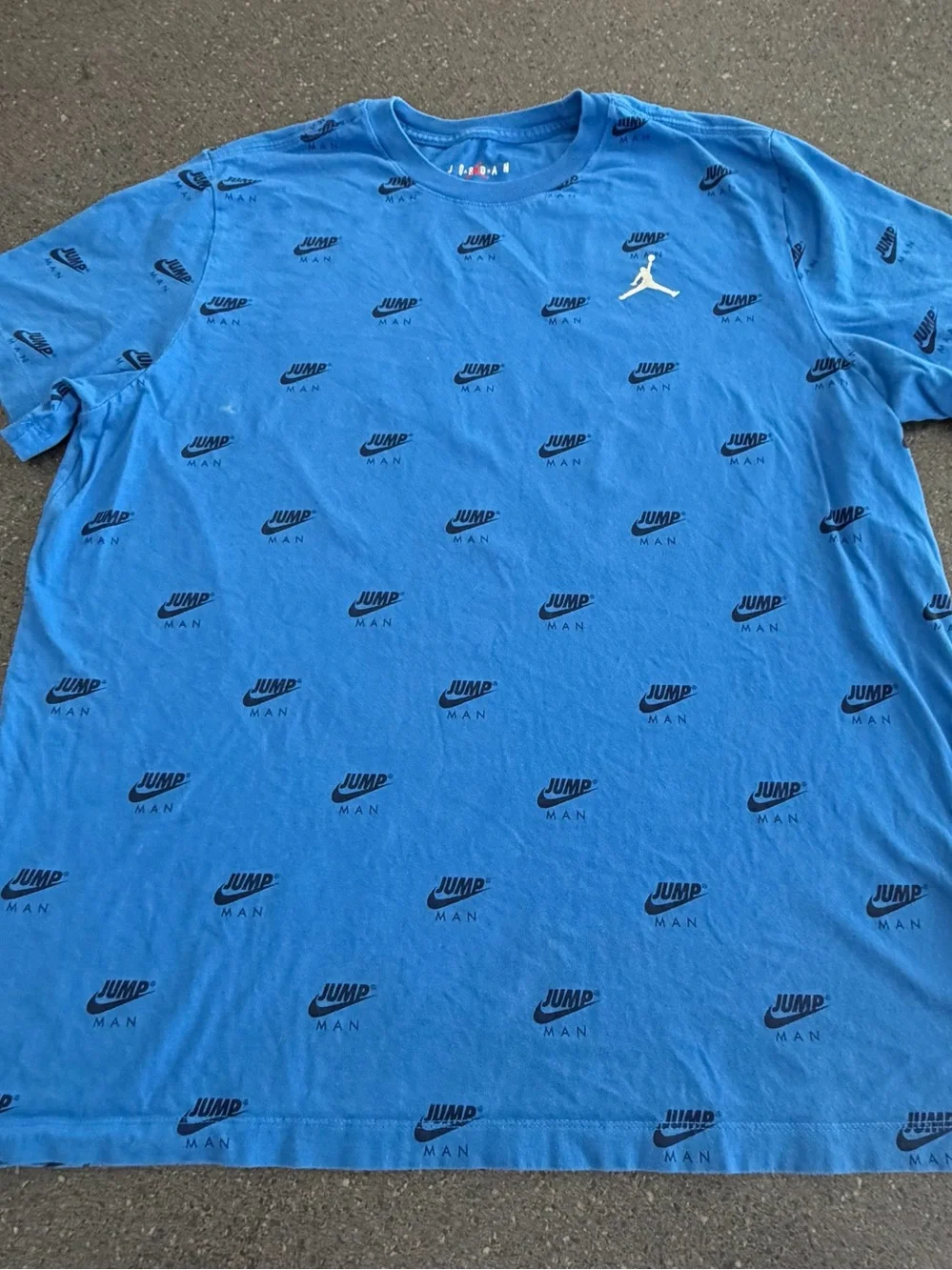 Nike Air Jordan Jumpman All Over Print T Shirt Blue Mens Size XL